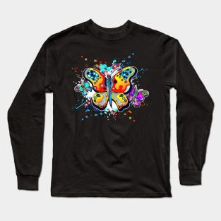 Colourful Butterfly Pretty Long Sleeve T-Shirt